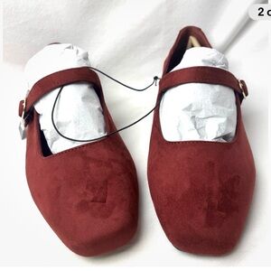 Torrid Burgundy Flats with Strap
